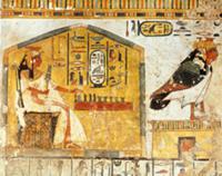 Nefertari playing senet, detail of a wall painting from the Tomb of Qu... :: ����������� BR06-9059 :: FOTODOM