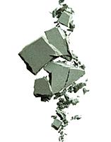 Broken cosmetic powder.