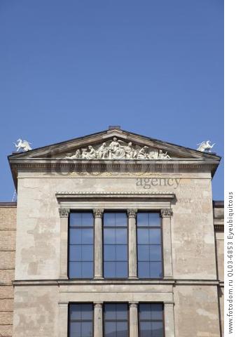 Germany, Berlin, Mitte, Museum Island, detail of restored building.