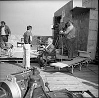 Съемки фильма «Четвертый», (1972). На фото: Владим