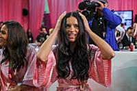Adriana Lima backstage at the 2015 New York Victor