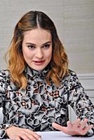 Lily James at the Hollywood Foreign Press Associat